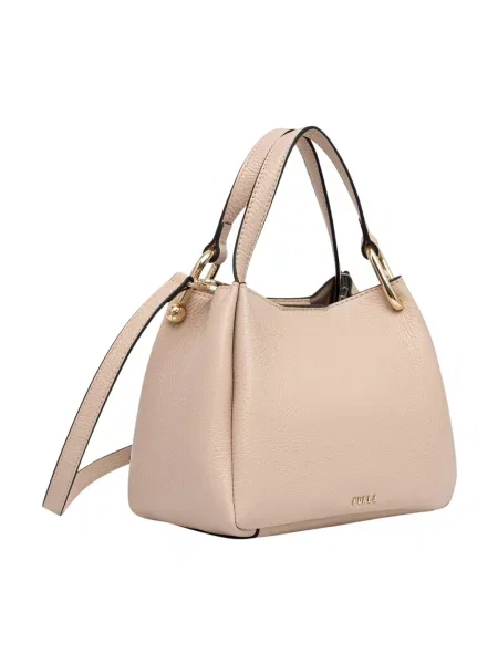 Shopperka Furla skórzana beżowa