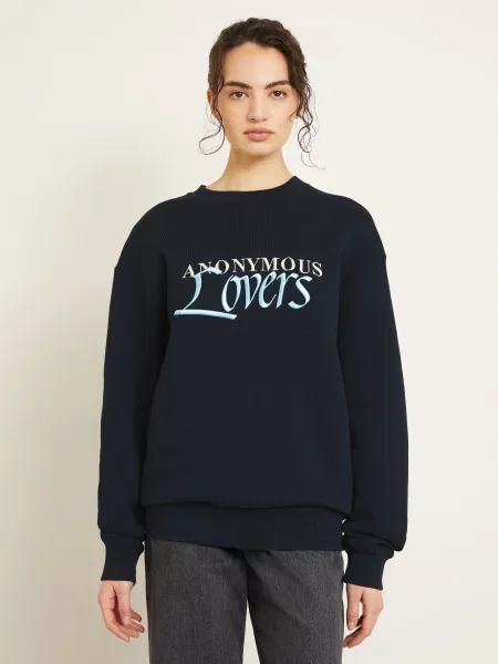 Jw Anderson Bluza Oversize Anonymous Lovers schwarz czarna
