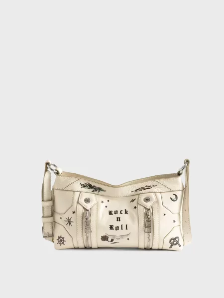 Шкіряна сумка Zadig&voltaire біла