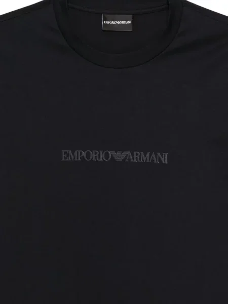 Μπλούζα Emporio Armani με αυτόγραφο μπλε
