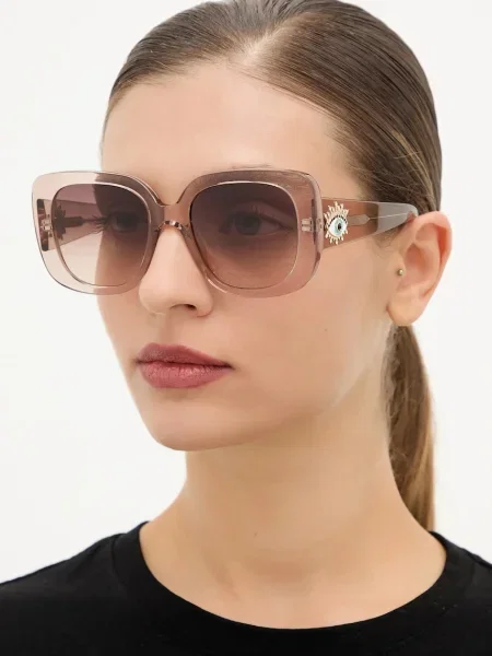 Слънчеви очила Kurt Geiger London Evil Eye кафяво