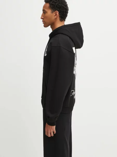 Кофта Filling Pieces Zip Hoodie Bouquet з капюшоном з принтом чорний