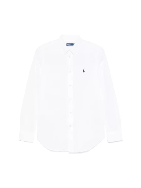 Koszula slim fit Polo Ralph Lauren z długim rękawem z autografem biała