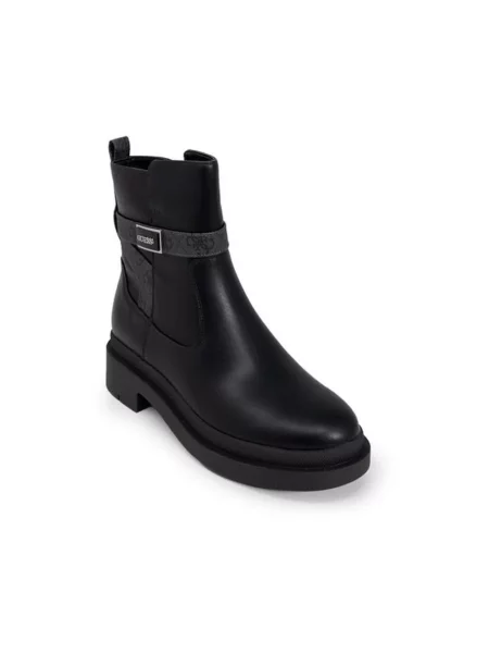 Lniane botki Guess czarne