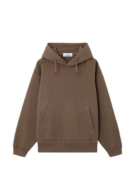 Grafic hanorac cu glugă Stone Island cu imagine maro