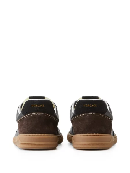 Sneakerși Versace din piele de căprioară negru