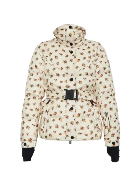 Geacă de schi Moncler Grenoble cu model floral cu imagine alb
