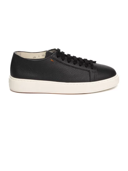 Sneakersy Santoni skórzane kolarskie niebieskie