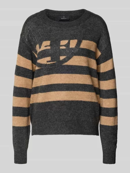 Sweter z dzianiny z prążkowanymi wykończeniami Monari