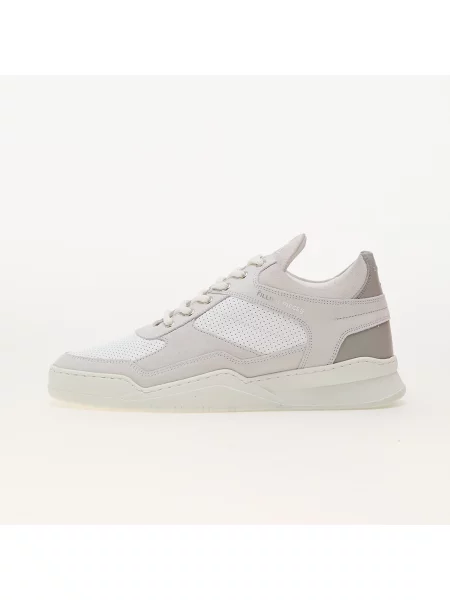Кожени маратонки Filling Pieces Low Top Panelled сиво бяло