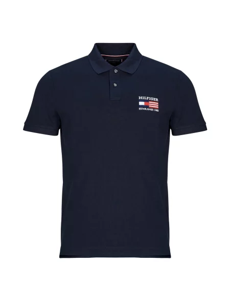 Tommy Hilfiger Polo majica Flag Mornarsko Regular Fit modra