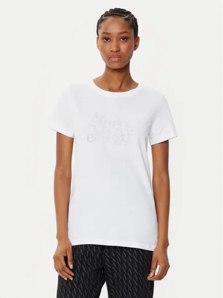 Armani Exchange Marškinėliai Regular Fit balta