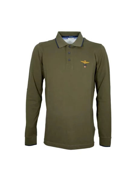 Koszulka polo Aeronautica Militare z długim rękawem zielona