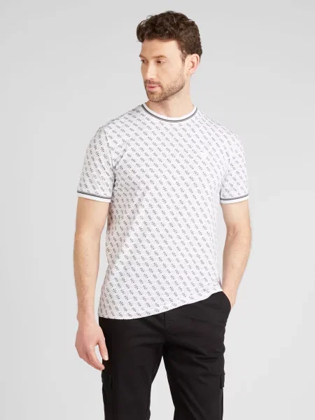 Guess Tricou Marshall alb
