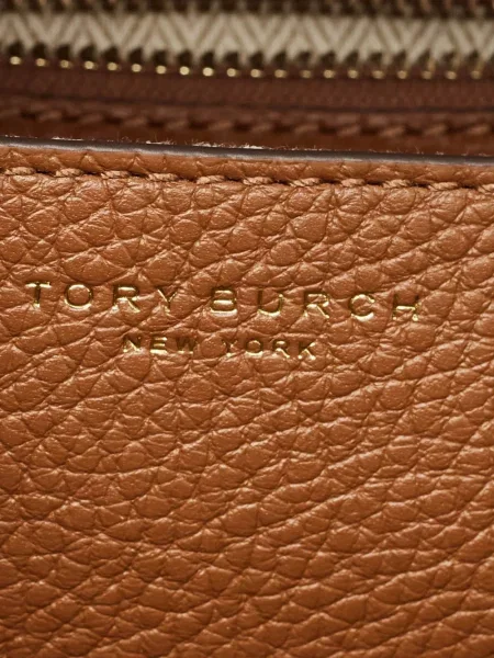 Geantă shopper Tory Burch din piele maro