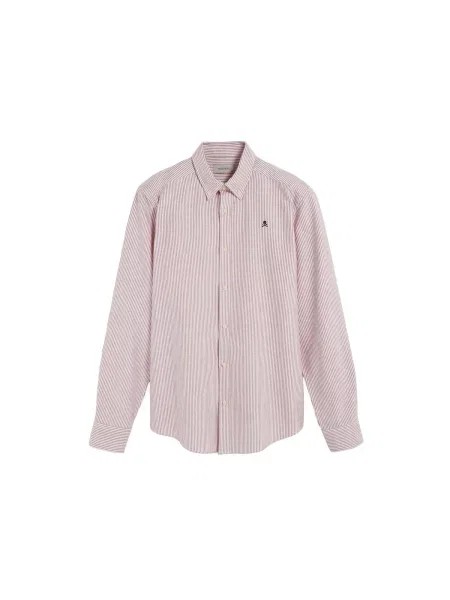 Scalpers Cămașă New Oxford roșu burgundy alb