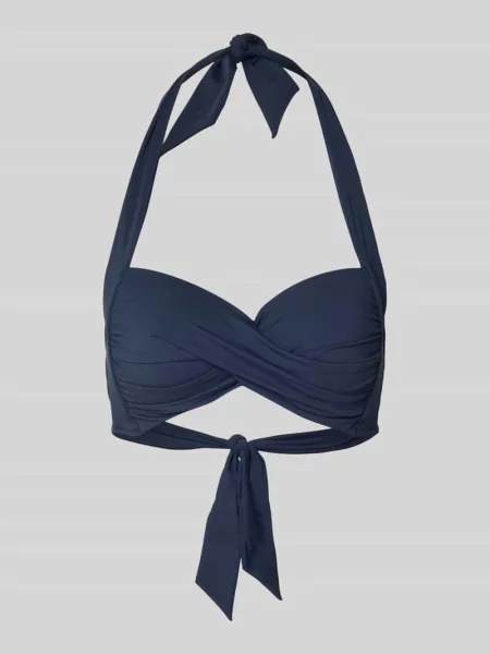 Top bikini z marszczeniami model ‘Twist’ Seafolly granatowy