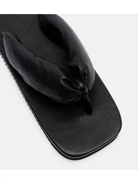 Chiloți tanga Rick Owens din piele negru