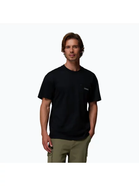 Tricou pentru bărbați Columbia Echo Passage SS Crew black negru