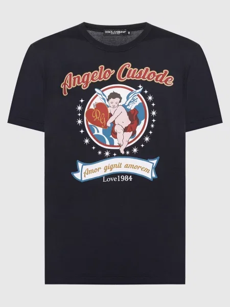 Футболка Dolce&gabbana с принтом синяя