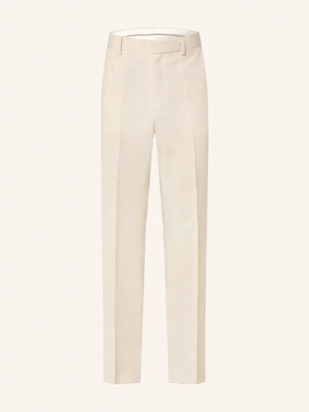 Boss Spodnie Garniturowe Lenon Regular Fit beige beżowe