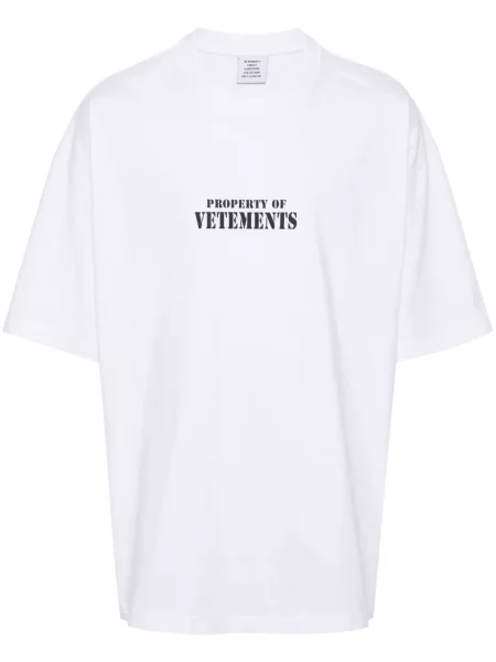 Tricou Vetements cu imagine alb