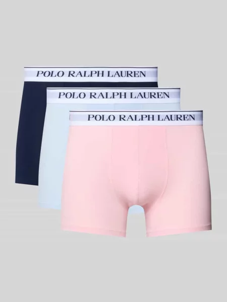 Obcisłe bokserki z elastycznym paskiem z logo w zestawie 3 szt. Polo Ralph Lauren Underwear różowe