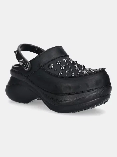 Чехли Crocs Bae Studded Clog с платформа черно