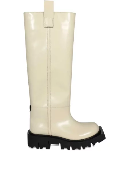 Botine Msgm din piele alb