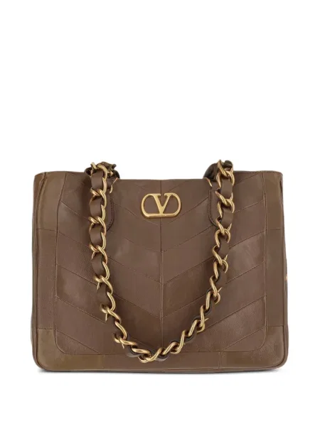 Colier Valentino Garavani din piele maro