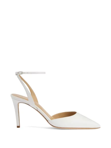Pantofi cu toc Giuseppe Zanotti cu cataramă cu bretele alb