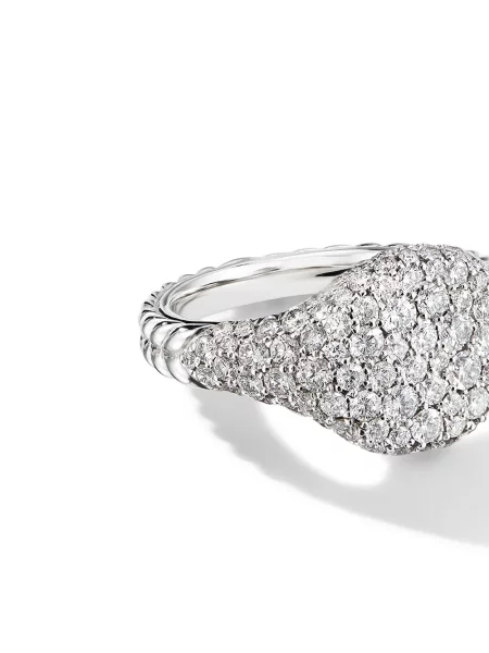 Mały mały pierścionek David Yurman biały