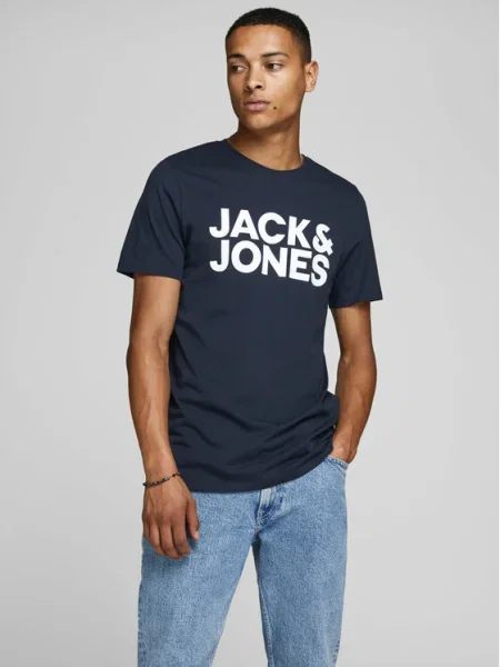 Jack&Jones Póló Corp Sötétkék Slim Fit