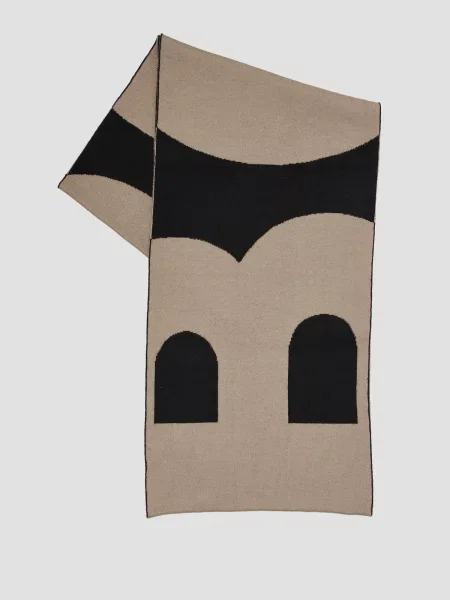 Шерстяной шарф Boss черный