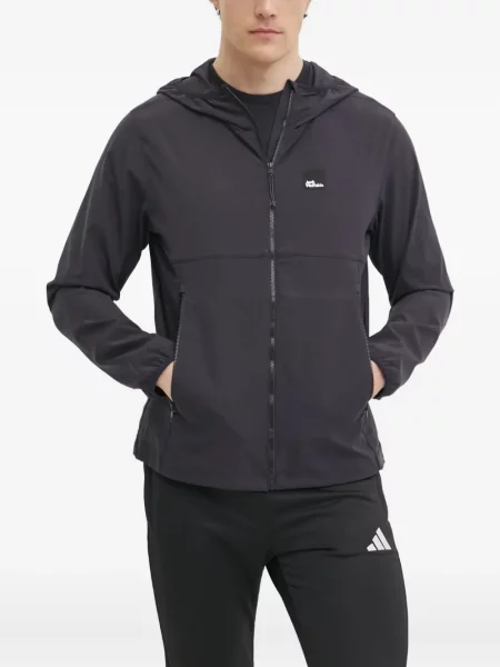 Geacă Jack Wolfskin cu glugă gri