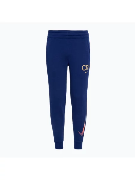 Spodnie dziecięce Nike Club Fleece blue void/metallic gold niebieskie
