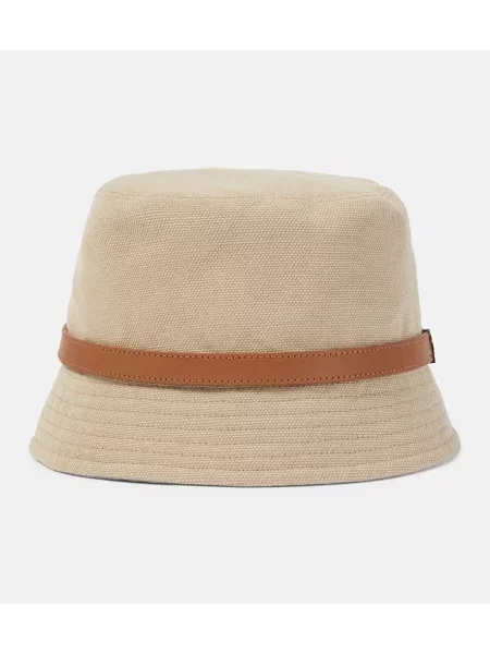 Platno šešir Saint Laurent smeđa