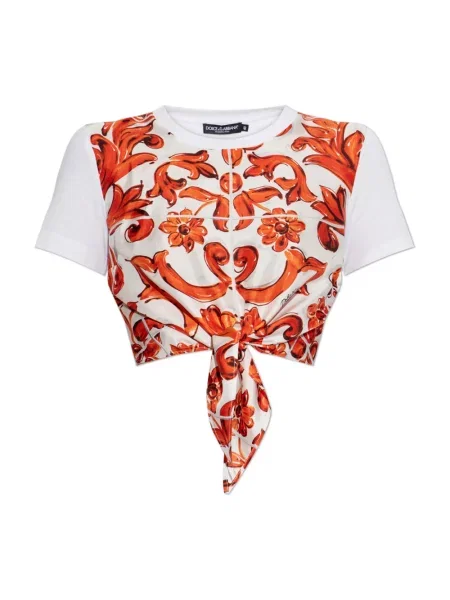 Koszulka Dolce And Gabbana z nadrukiem biała