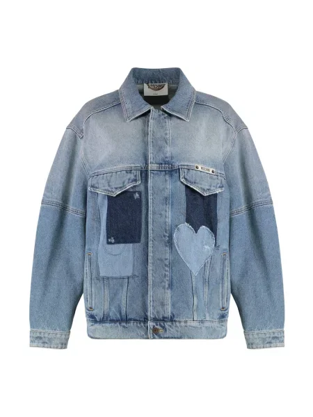 Kurtka jeansowa Moschino niebieska