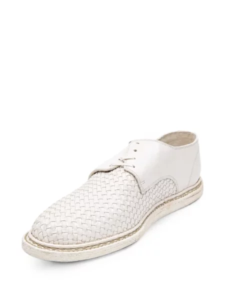 Pantofi derby Guidi din piele alb