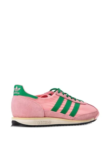 Ριγέ sneakers Adidas Originals σουέντ ροζ