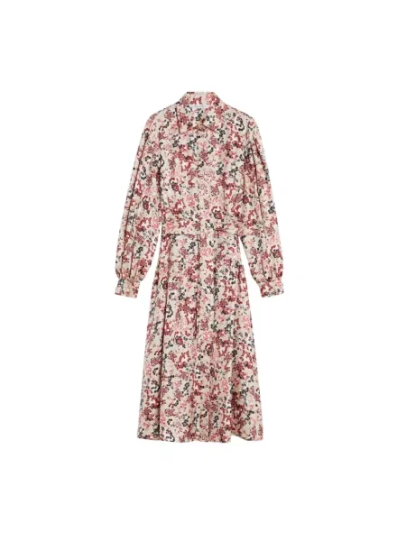 Jedwabna sukienka midi Max Mara w kwiatki do kolan