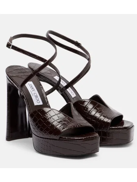 Sandale Jimmy Choo cu platformă maro