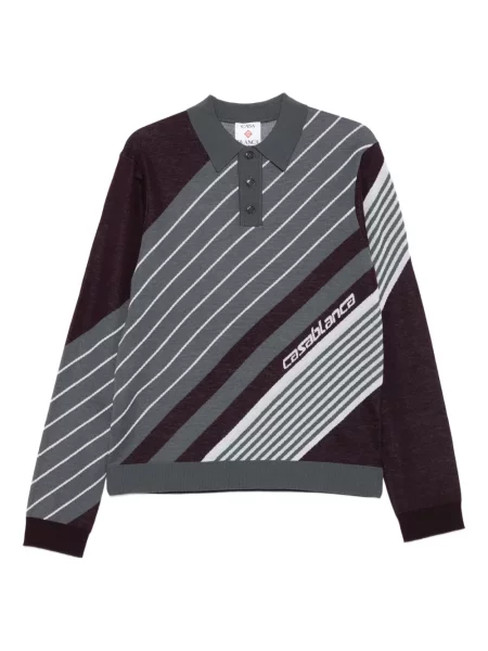 Polo Casablanca w paski czarne