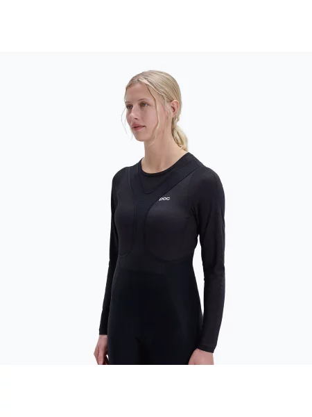 Ciclism tricou cu mânecă lungă Poc din jerseu negru