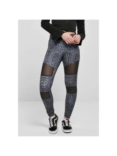 Leggings Urban Classics plasă gri