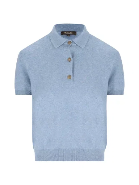 Polo Loro Piana din cașmir albastru