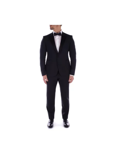 Garnitur Emporio Armani garniturowy wełniany niebieski