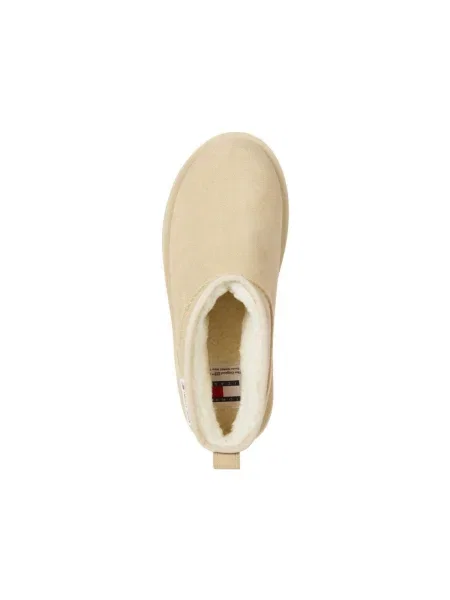 Tommy Jeans Cizme de zăpadă Tjw Suede Flatform Boot Wl bej