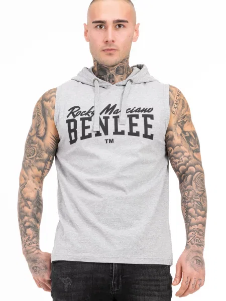 Hoodie Benlee brez rokavov siva